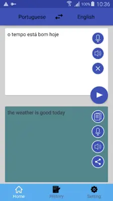 English Portuguese Translator android App screenshot 3